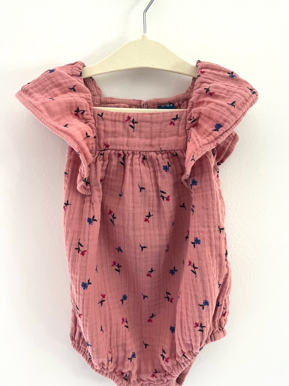 Old Navy Pink Floral Ruffle Romper